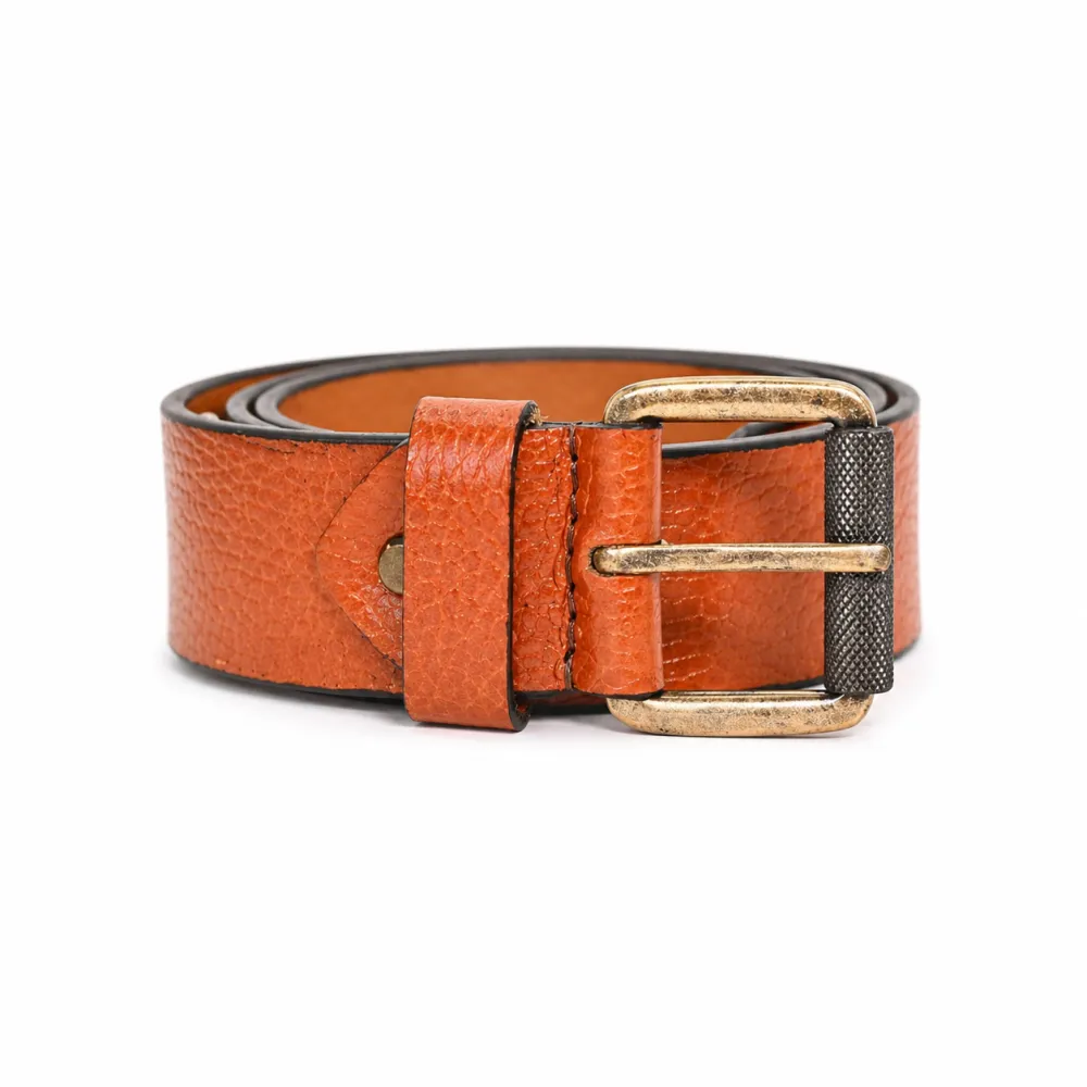 Textured Leather Casual Belt