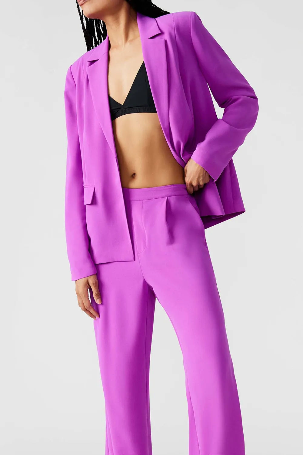 POLYESTER BLAZER PURPLE