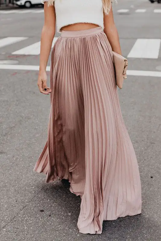 Pleated Maxi Casual So Skirt