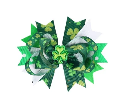 Clover Layered Hair Bow Clip