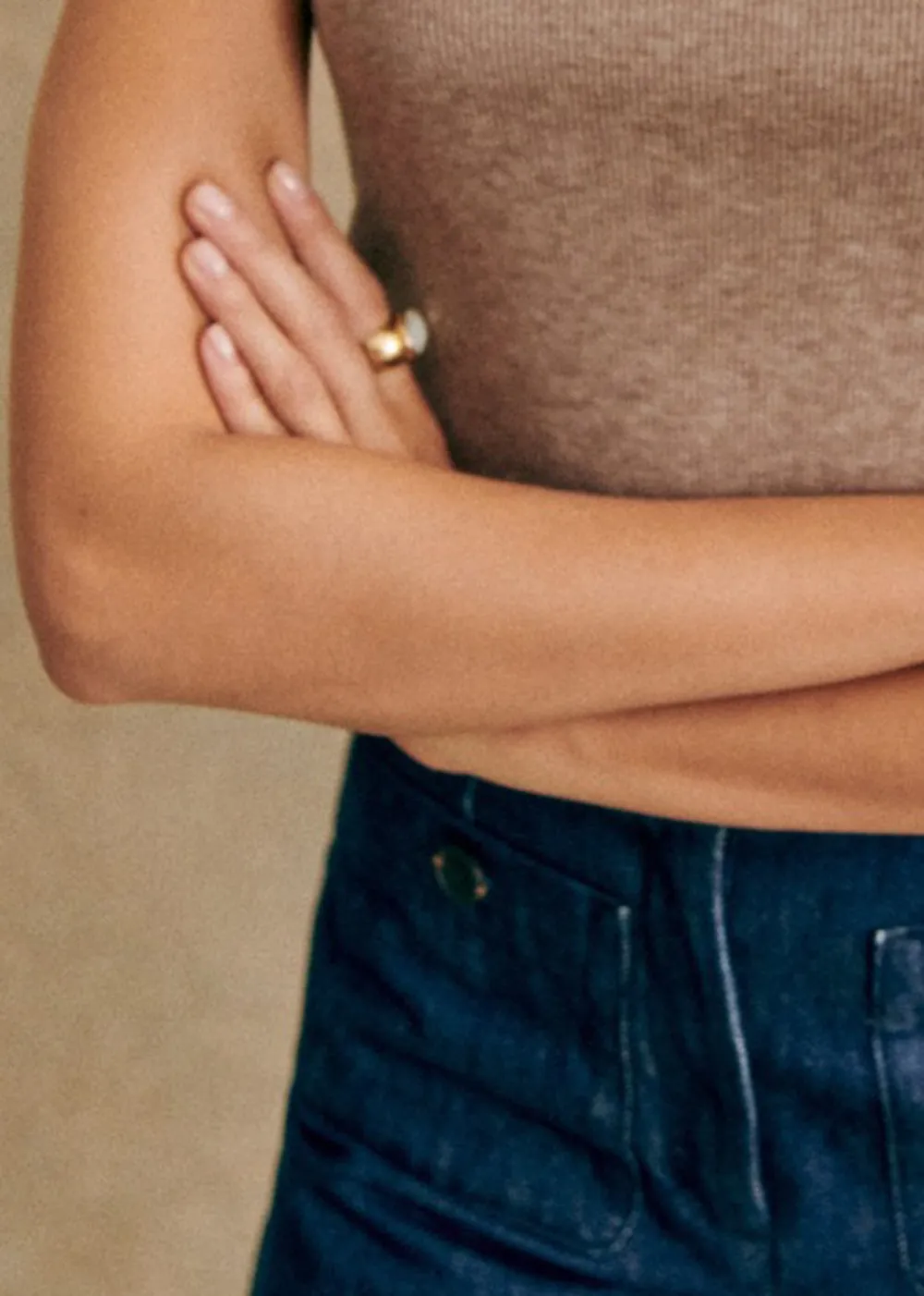 Solid Lyocell And Wool Vest