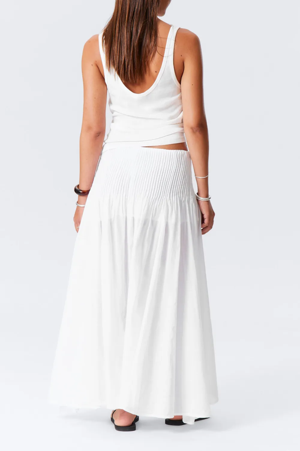 Pleated Detail Maxi Skirt