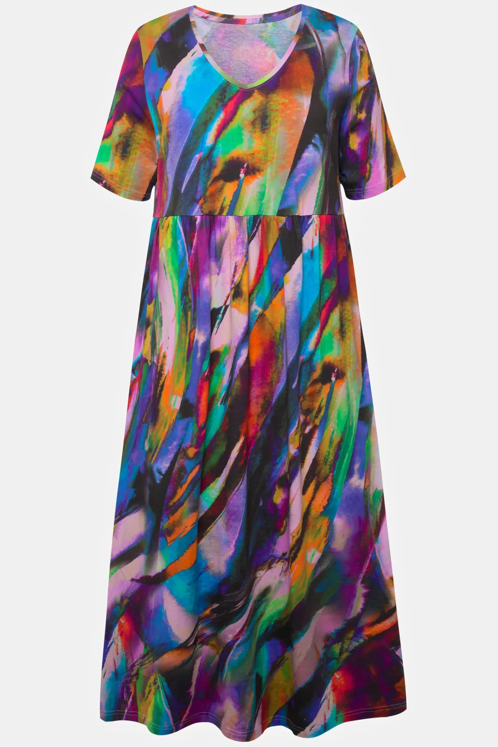 V-Neck Short Sleeved Dress