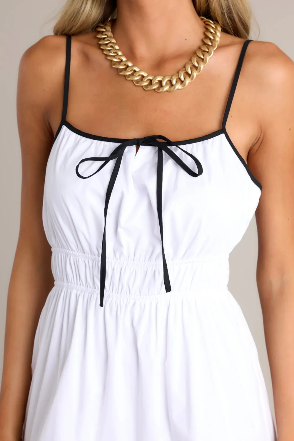 DELIGHTFUL DISCOVERIES WHITE TIERED MIDI DRESS