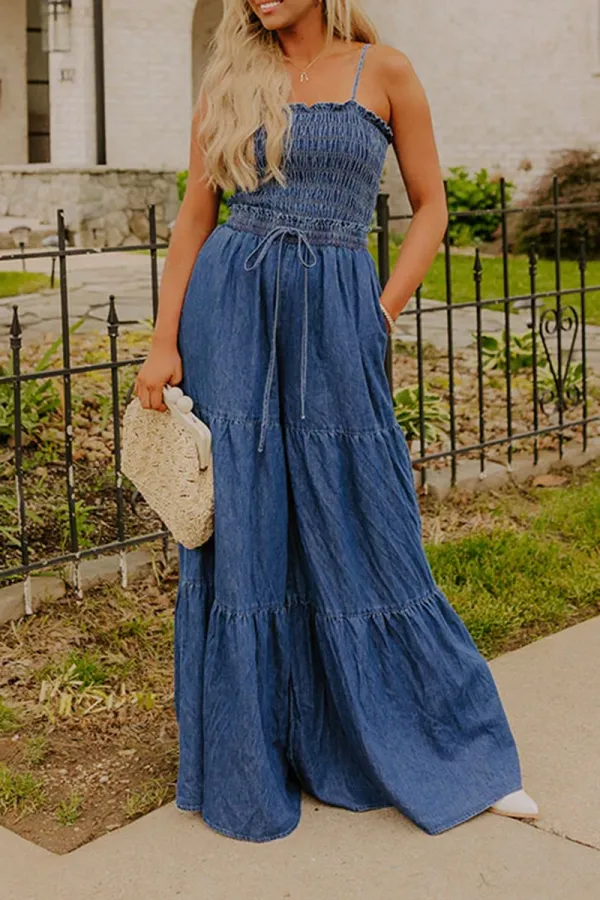 Slim And Girly Fake Two-Piece Trousers