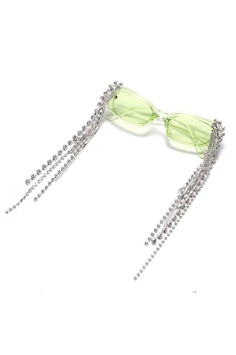 Polished Rectangle Frame Sunglasses