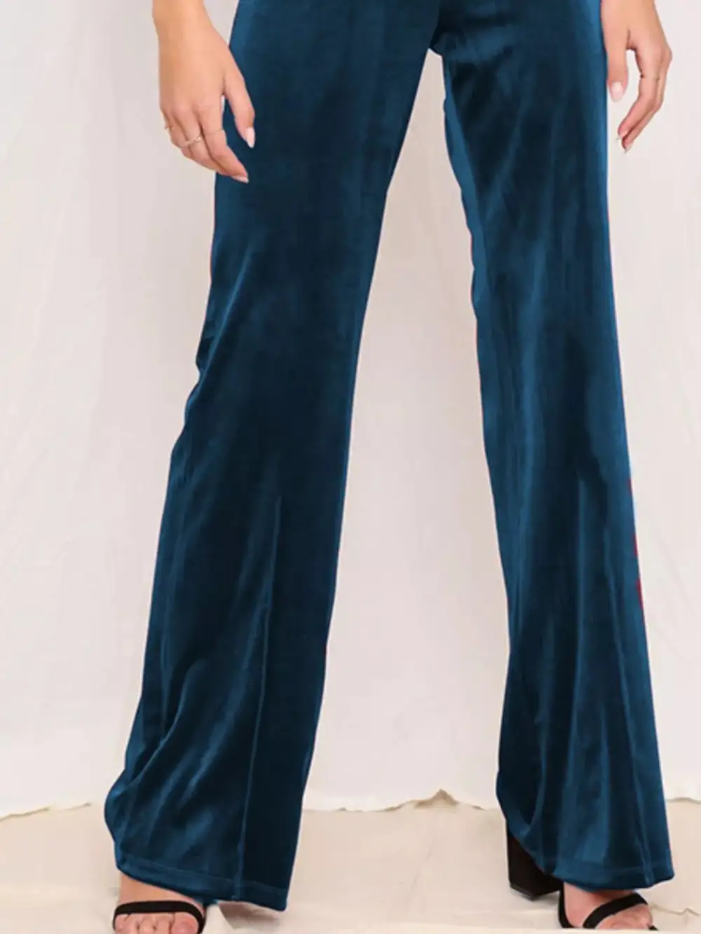 Full Size Velvet Wide Leg Pants