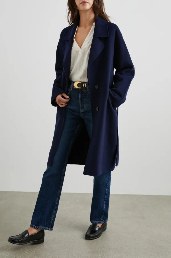 Heavyweight Wool Blend Long Women's Coat