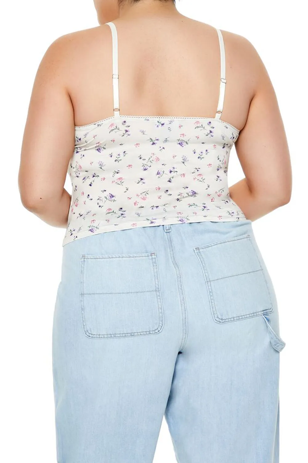 Plus Size Ditsy Floral Print Cami