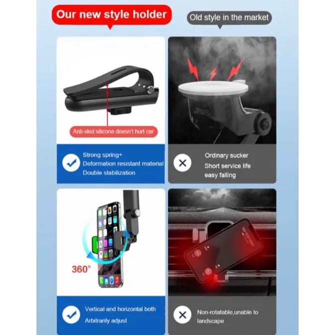 Multi functional mobile phone holder for cars