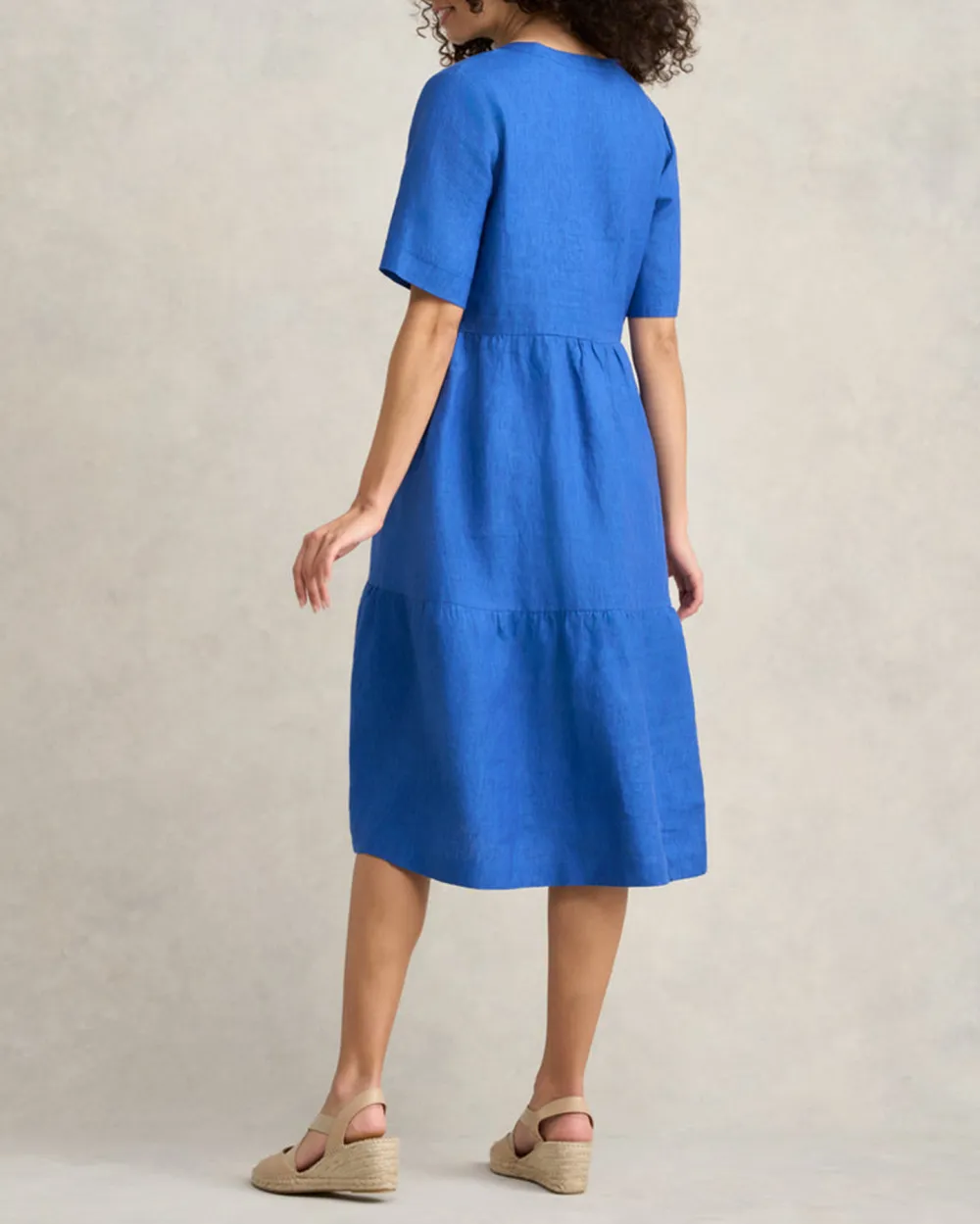 Tiered Linen Dress