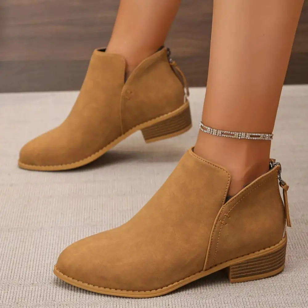 Versatile Pointed Toe Block Heel Boots