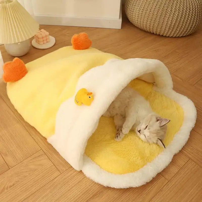 Adorable Yellow Duck Pet Sleeping Bag Cat Mat