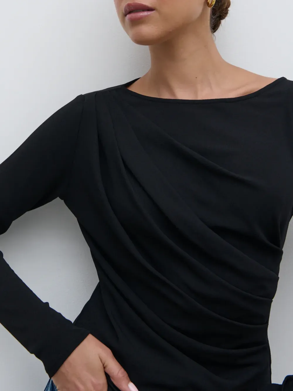 Semi-Sheer Jersey Top