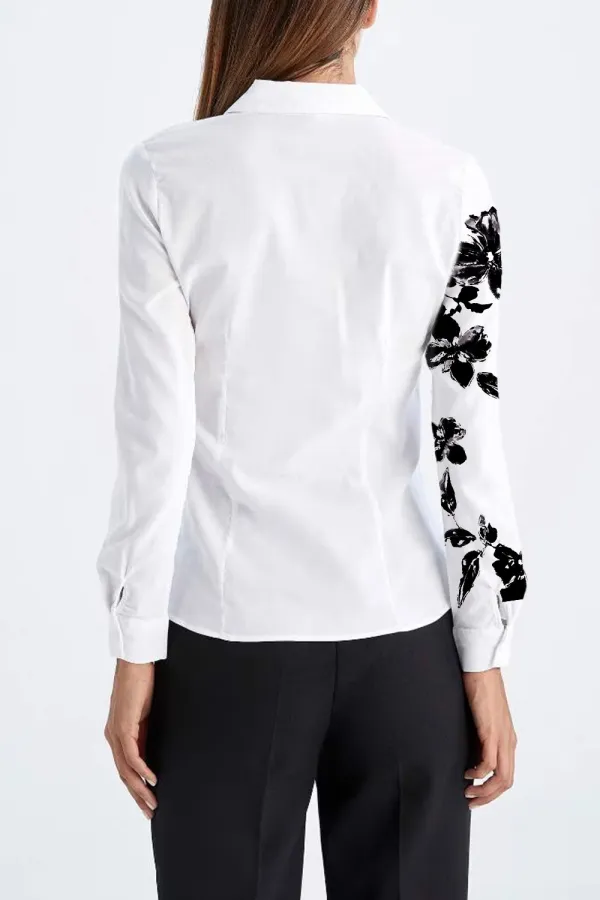 Regular Fit Shirt Collar Long Sleeve Shirt