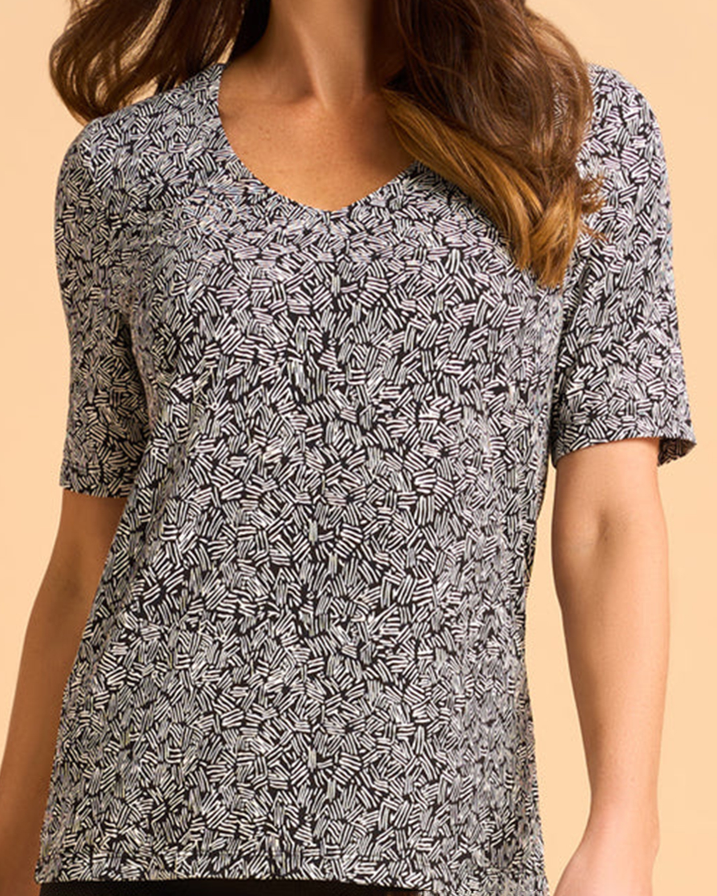 1/2 Sleeve V-Neck Tee