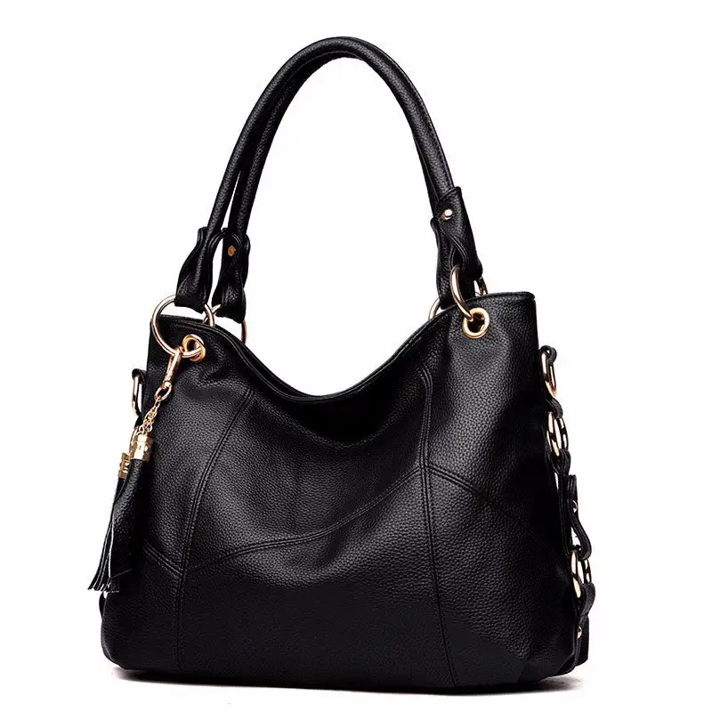 Commuter Roomy Textured Tassel Tote Bag