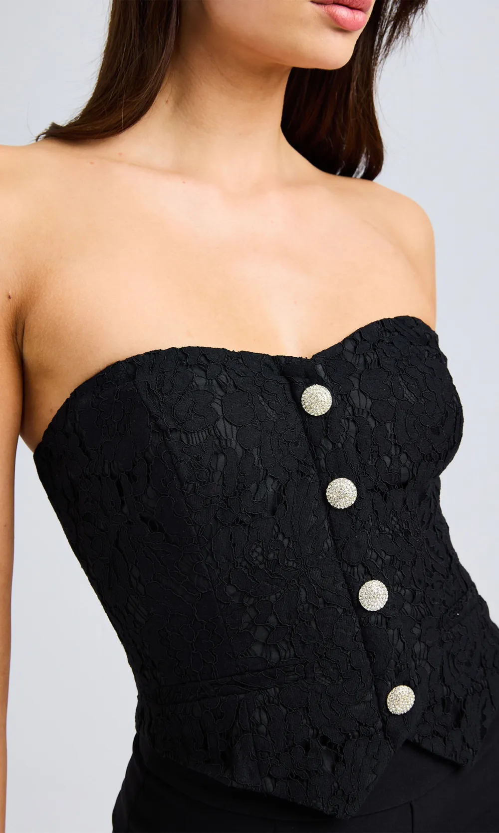 Party Front Button Tube Top