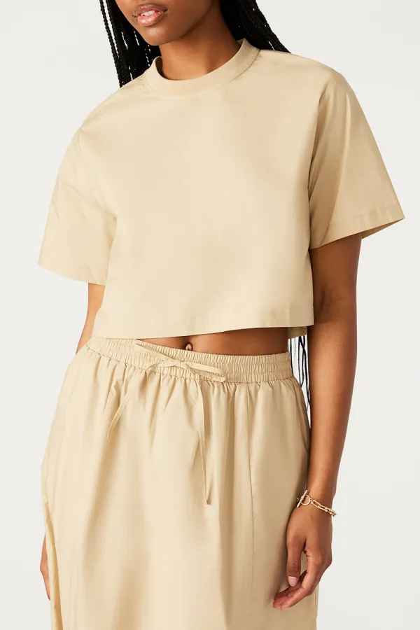 CREW NECK TOP KHAKI