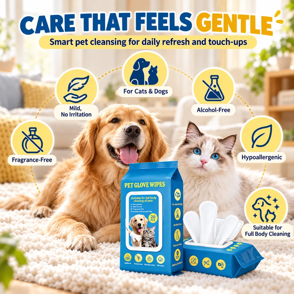 Pet No-Rinse Grooming Gloves