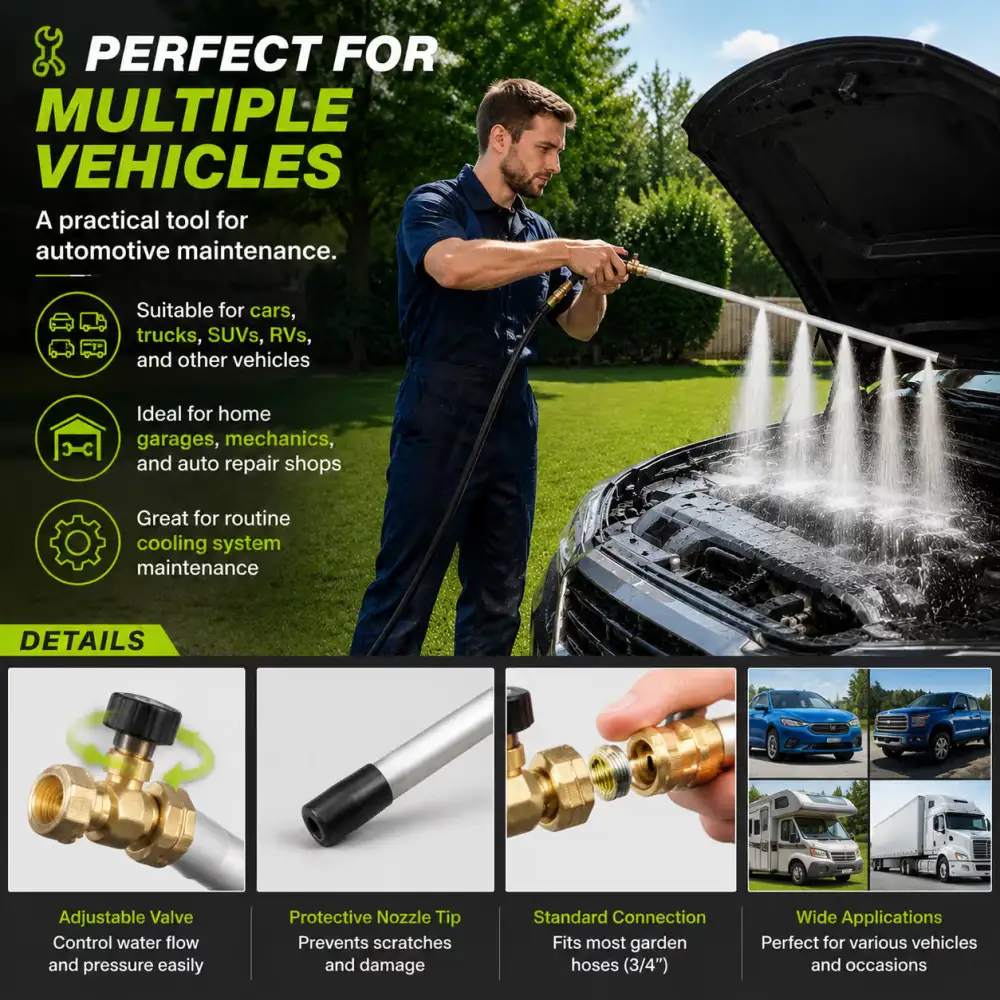 🚗 60cm Thickened Radiator Cleaning Wand