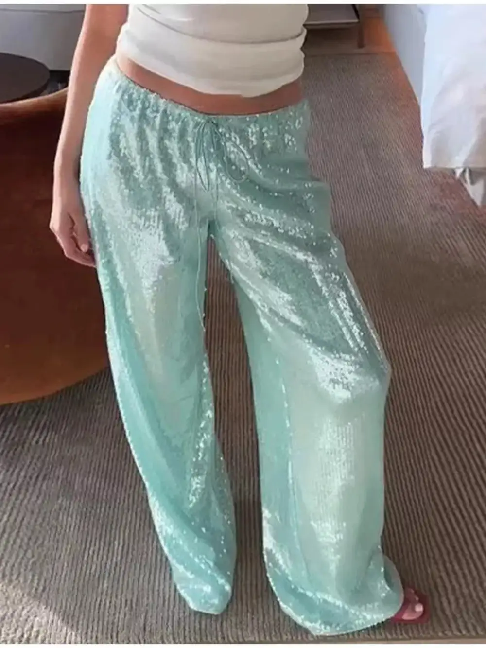 Everyday Sequin Wide Leg Pants