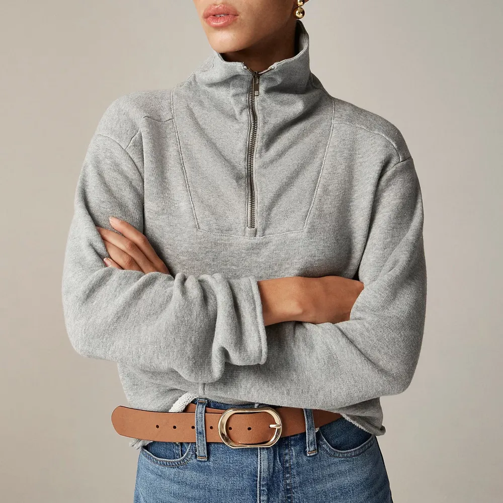 Half Zipper Terry Rollneck Sweatshirts