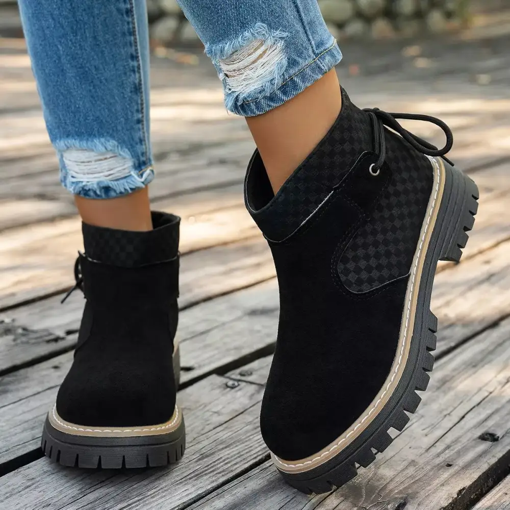 Refined Block Heel Ankle Boots