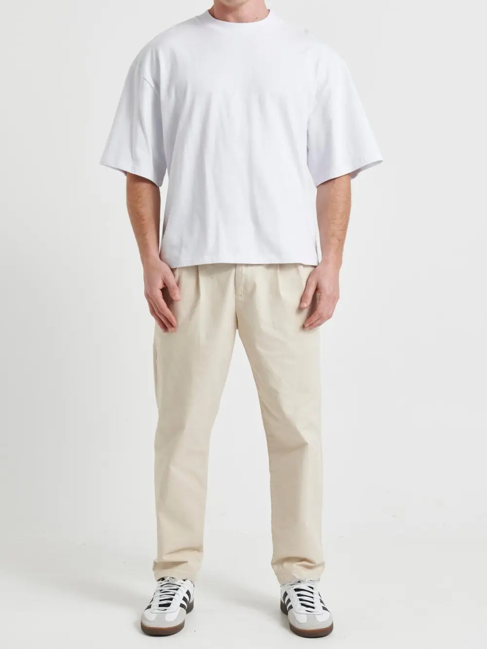 Simple Casual And Daily Silver White Tee