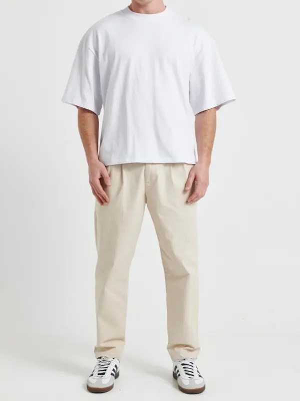 Simple Casual And Daily Silver White Tee