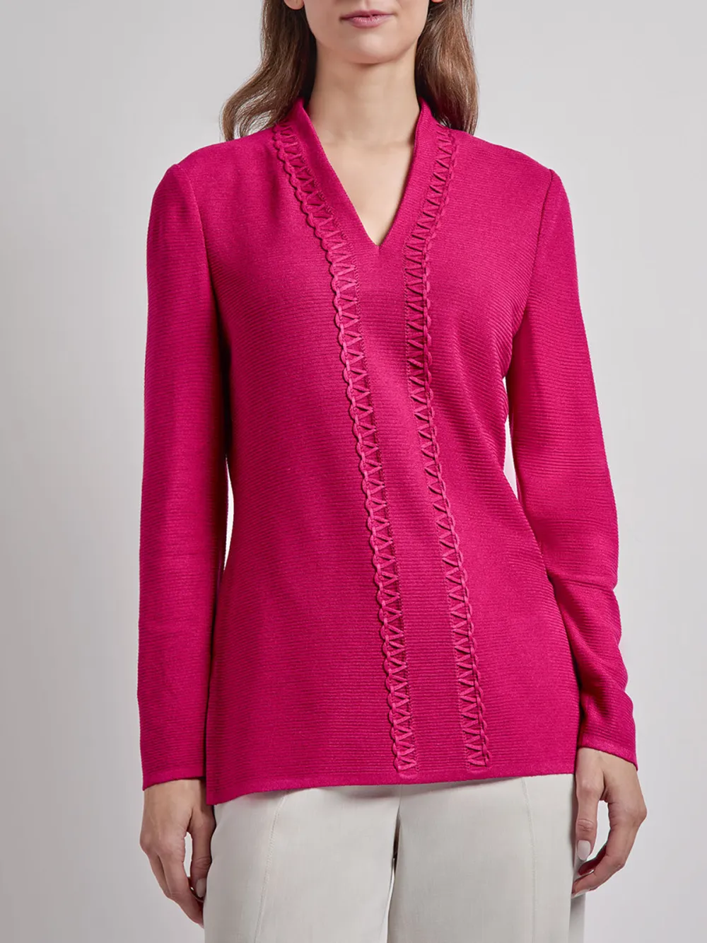 V-Neck Knitted Tunic