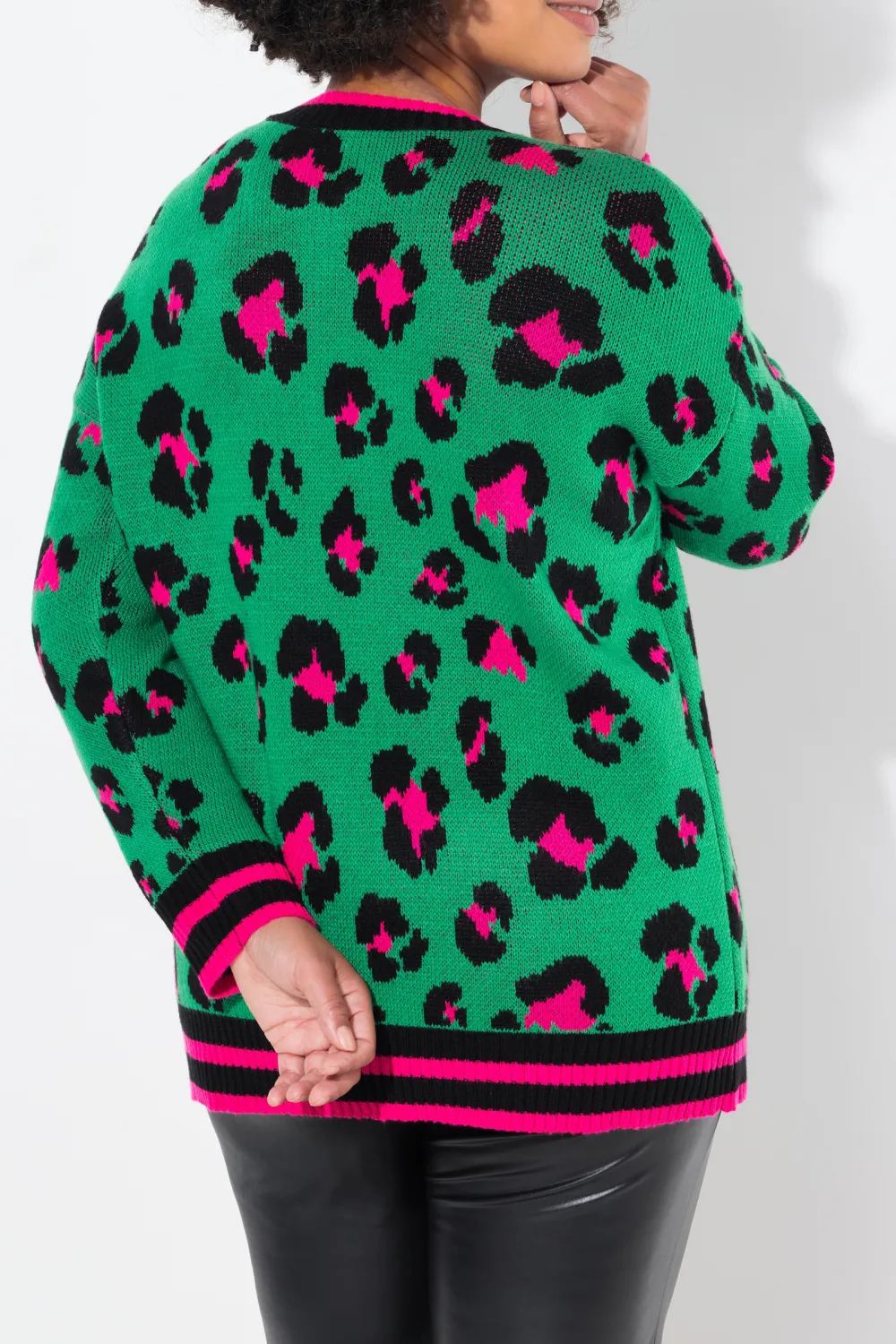 Color Blocking Round Neck Sweater