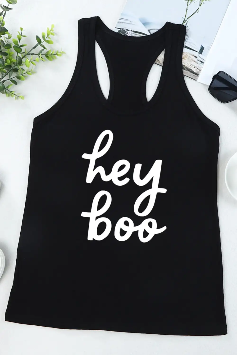 Hey Boo Graphic Tank Top