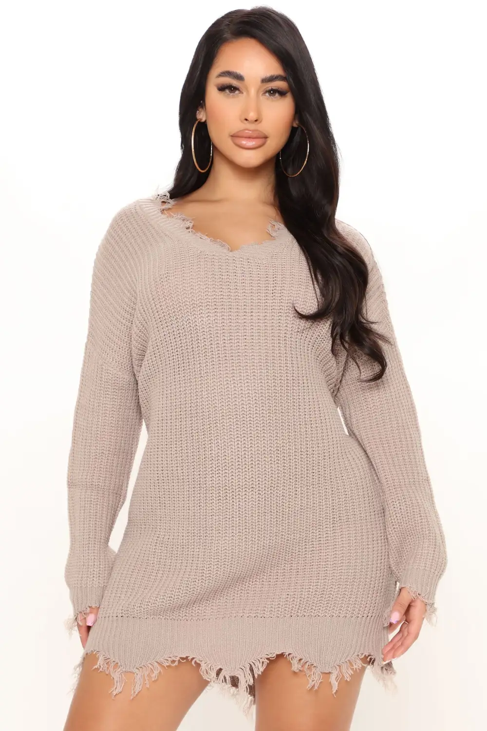 Sarabeth Sweater Mini Dress - Nude