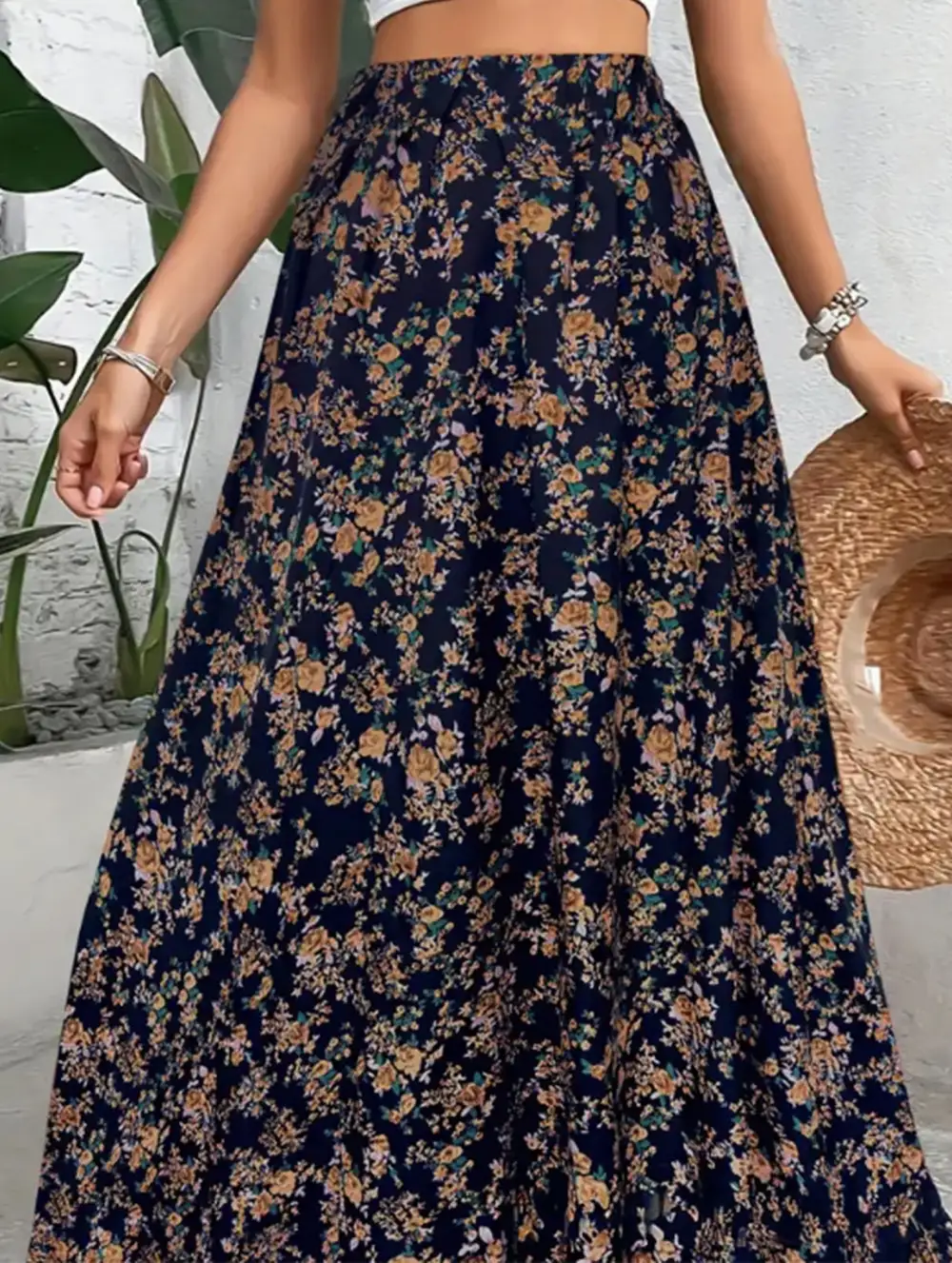 Everyday High Waist Midi Skirt