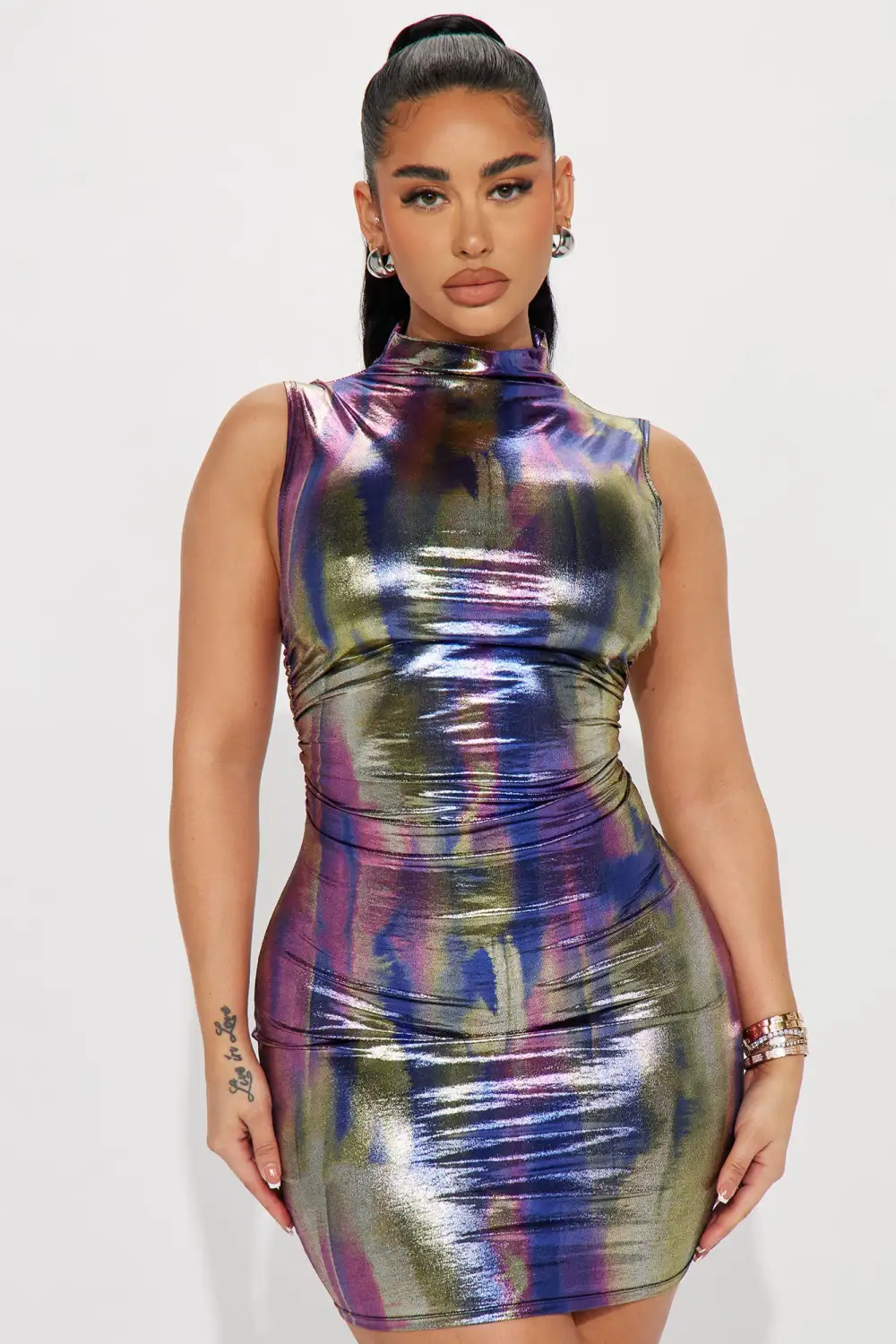 Laurie Sleeveless Mini Dress - Multi Color