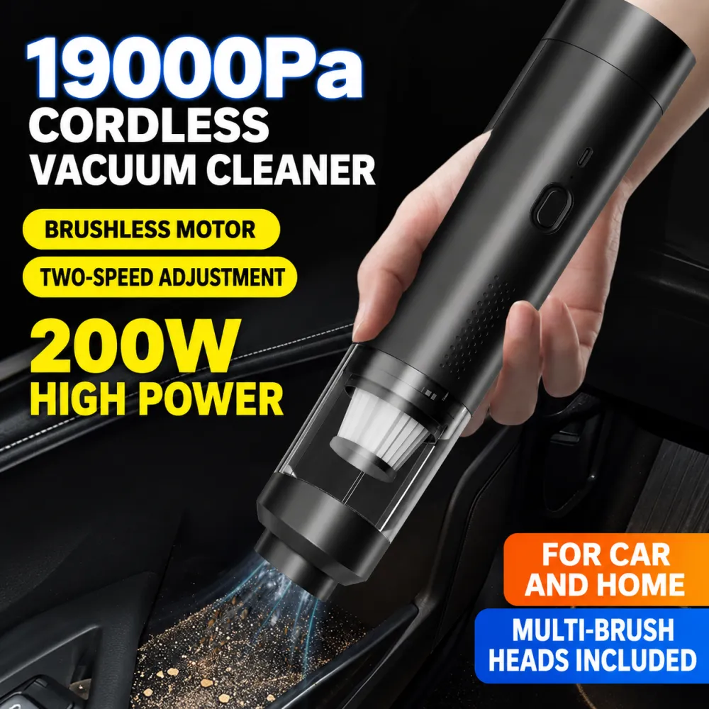 High-Power Car Wireless Vacuum Cleaner - Suction & Blow Dual Use