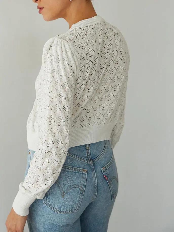 Crochet Bow Cardigan