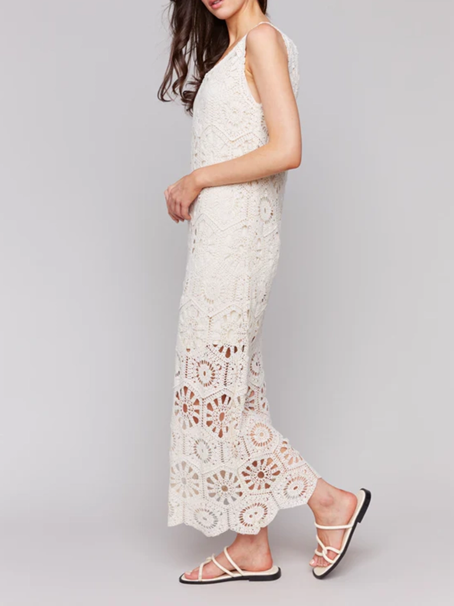 Cotton Casual Hollow Dress For Women