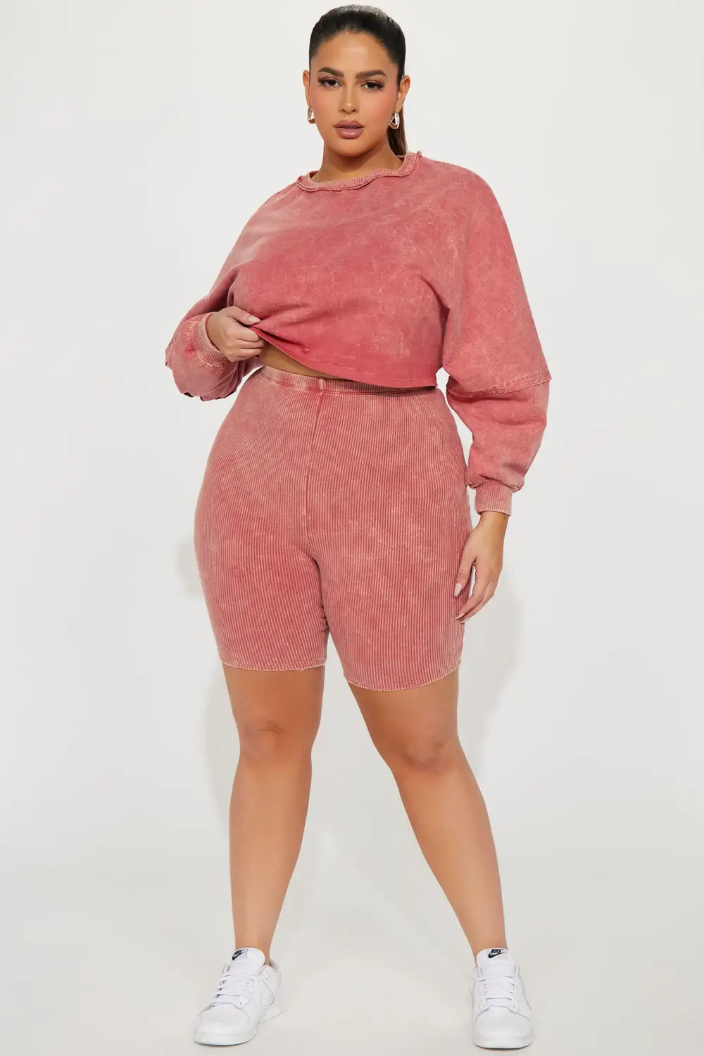 Cecilia Mineral Wash Short Set - Rust