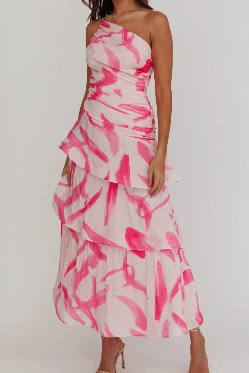 Graceful One Shoulder Maxi Dress