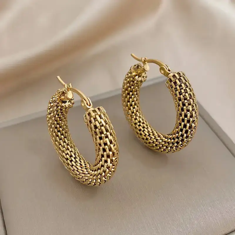 Textured Hoop Earrings