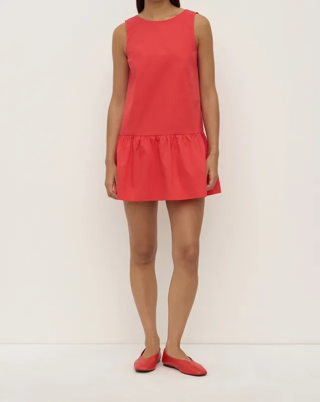 Chilli High-Neck Cotton Mini Dress