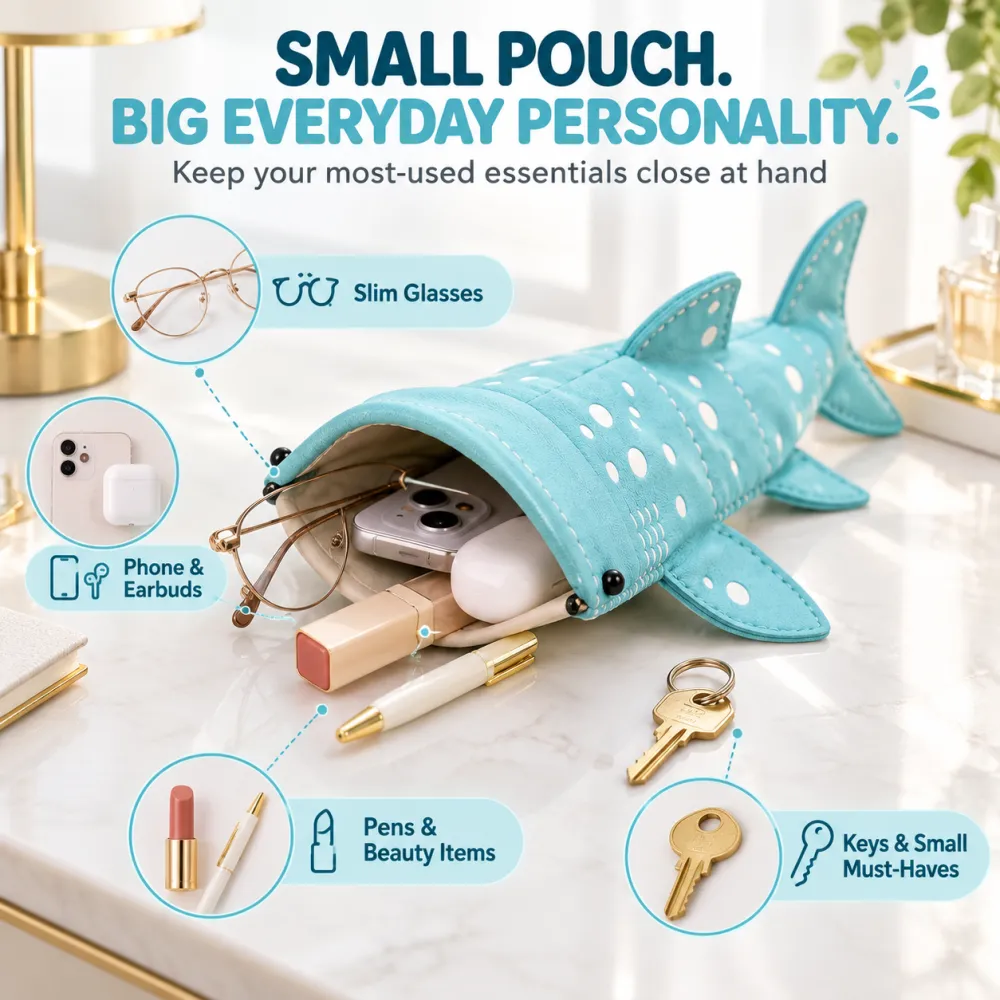 Shark shaped storage bag
