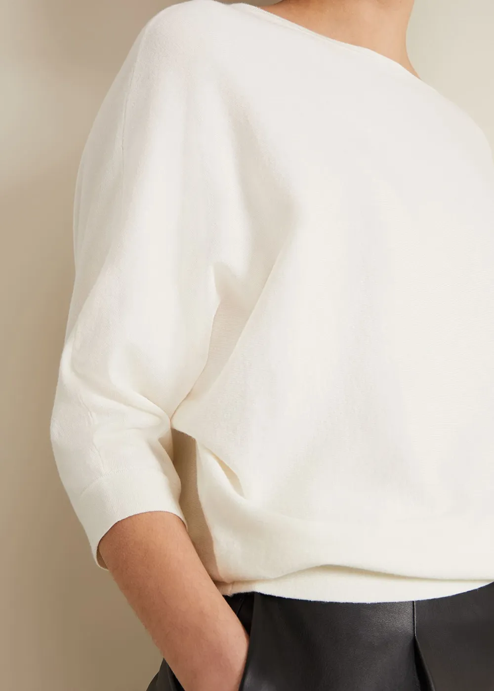 Simple Solid Color Round Neck Top