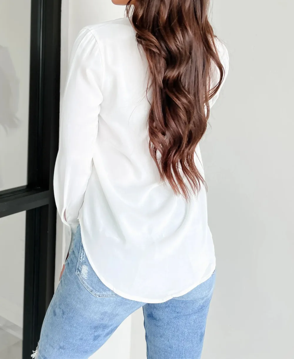 Crepe Covered Placket Dress Shirt