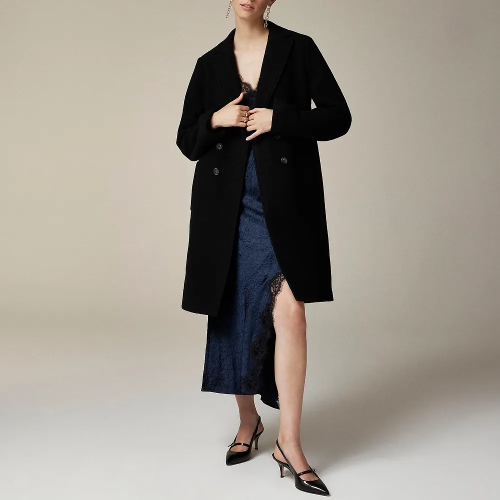 Double-Breasted Topcoat Wool Coats