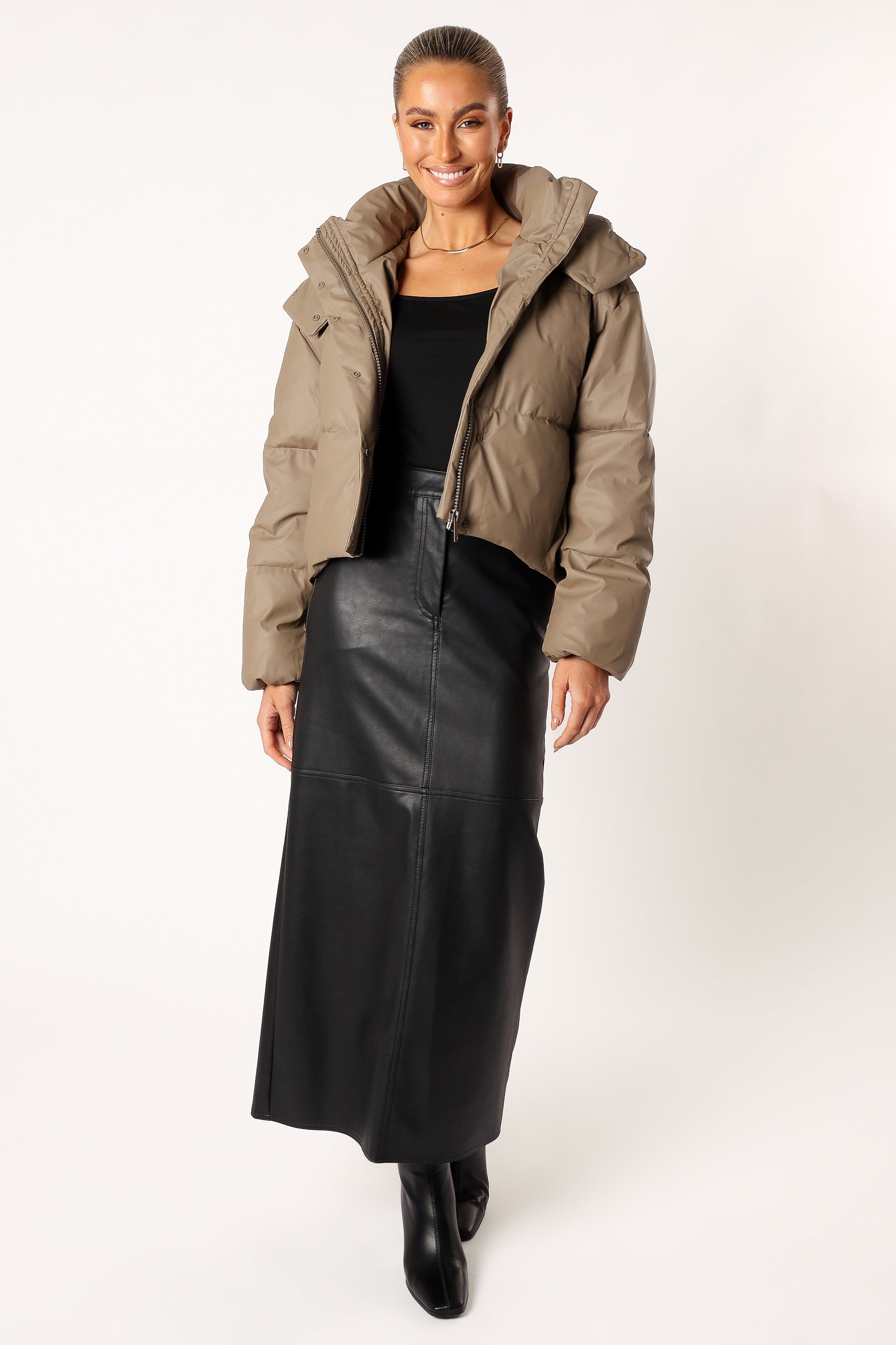 Tania Puffer Jacket - Mocha