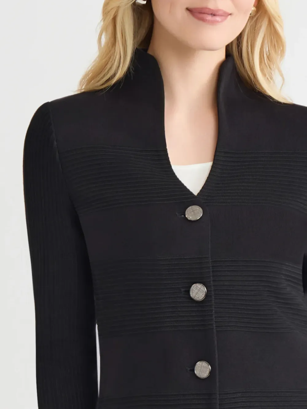 Modified Mandarin Neck Slim Fit Jacket