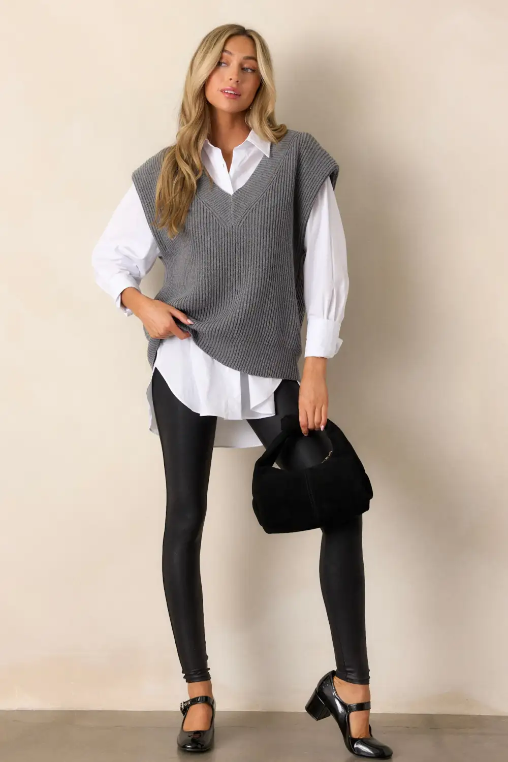 After It’s Over Charcoal Grey Sweater Vest